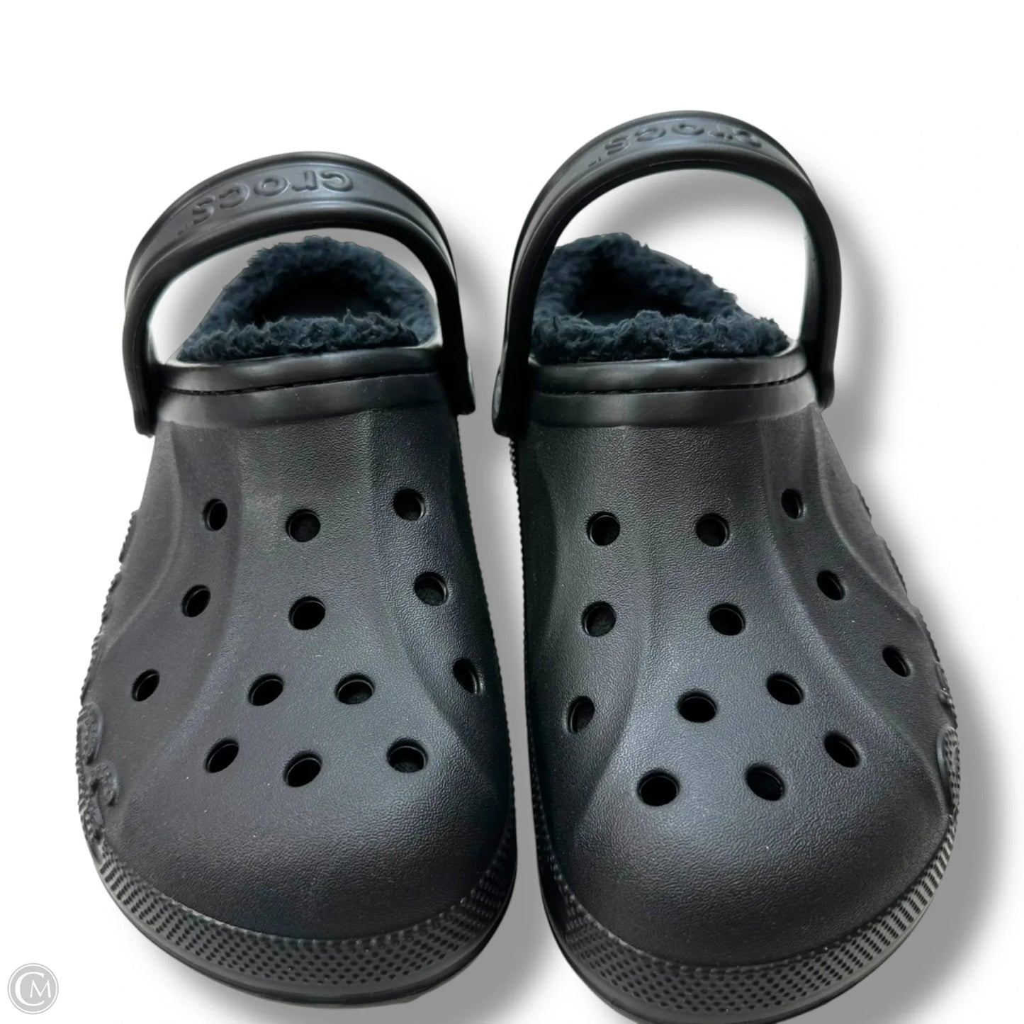 Shoes Flats By Crocs In Black, Size: 10