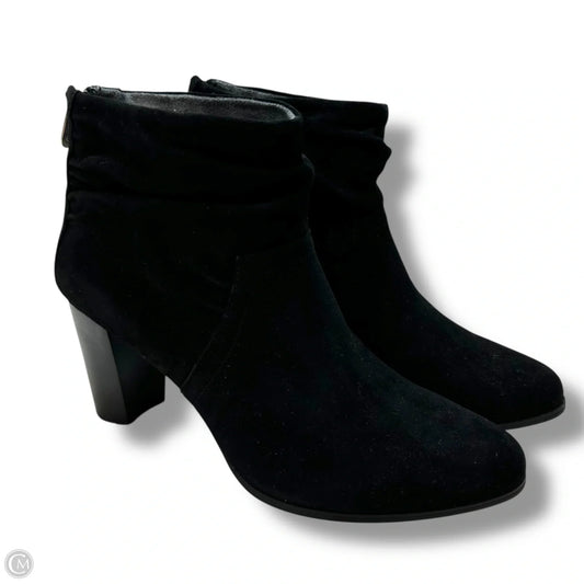 Boots Ankle Heels By Adrienne Vittadini In Black, Size: 10
