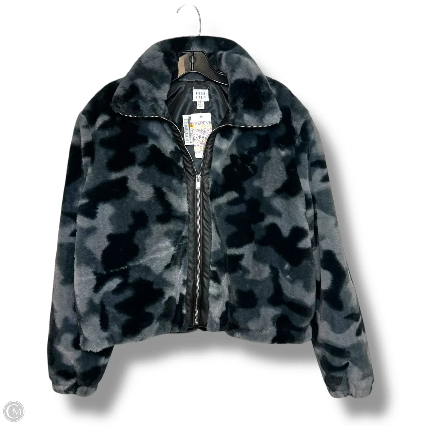 Jacket Faux Fur & Sherpa By Peyton Jensen In Camouflage Print, Size: S