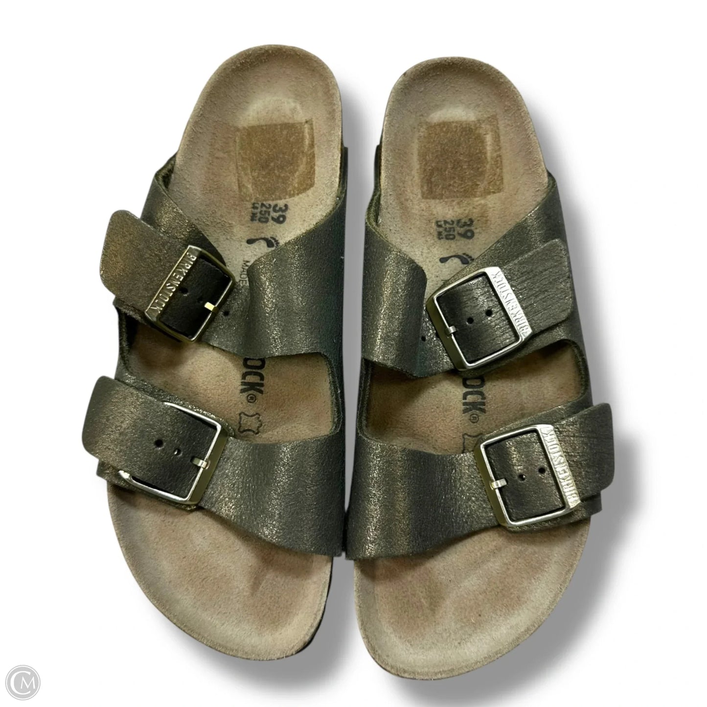 Sandals Flats By Birkenstock In Grey, Size: 8