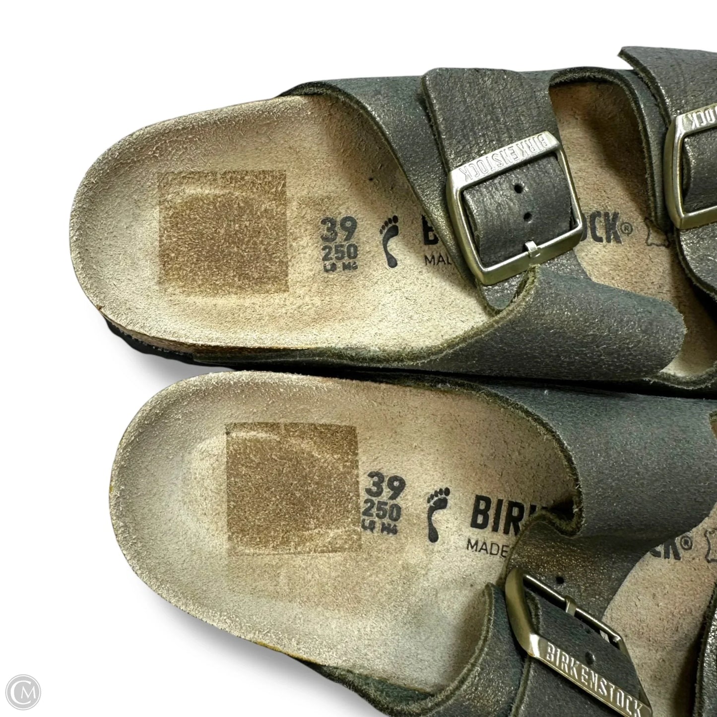 Sandals Flats By Birkenstock In Grey, Size: 8