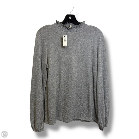 Top Long Sleeve By Talbots In Silver, Size: Mp