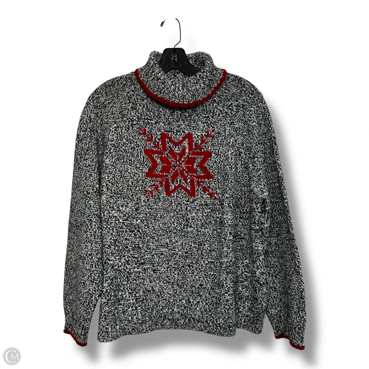 Snowflake Sweater By Liz Claiborne In Black, Size: Xl