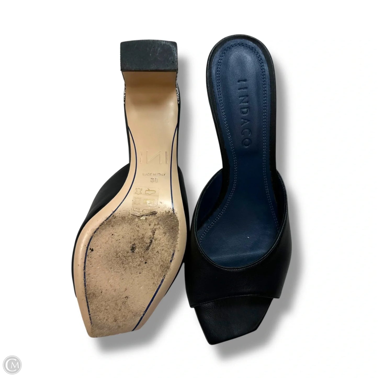 Crystal flames Shoes Heels Block By iindaco In Black, Size:38