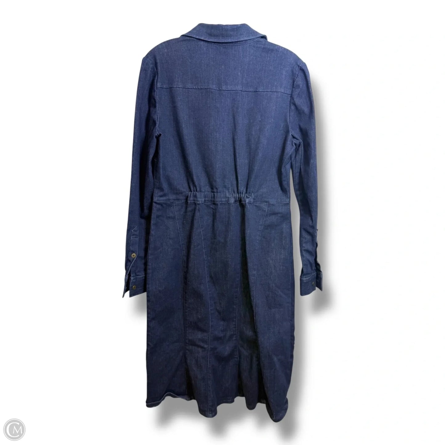Dress Casual Midi By New York And Co In Blue Denim, Size: S