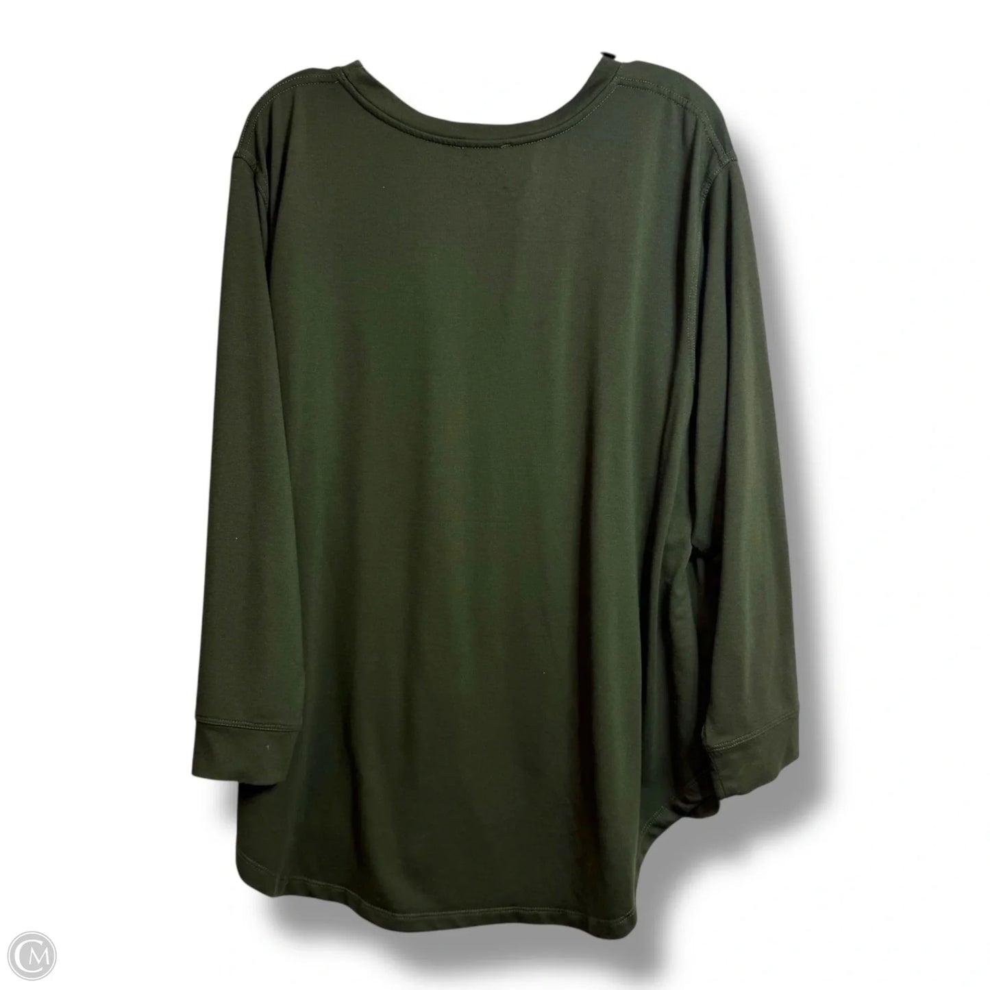 Top Long Sleeve Basic By Jane And Delancey In Green, Size: 2x