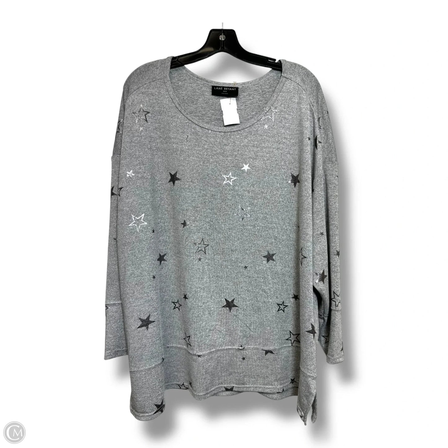 Top Long Sleeve By Lane Bryant In Grey, Size: 1x