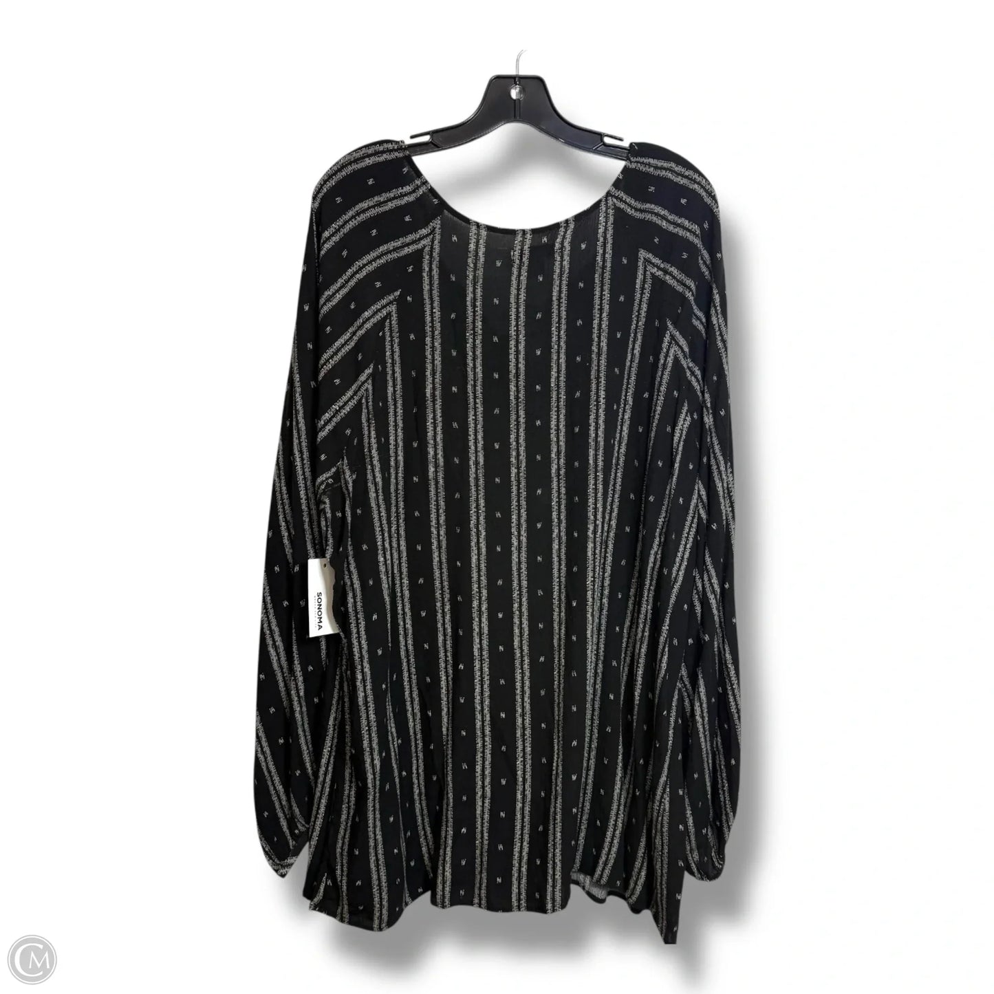Top Long Sleeve By Sonoma In Black, Size: 2x