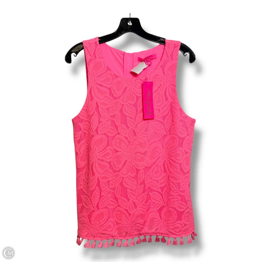 Top Sleeveless Designer By Lilly Pulitzer In Pink, Size: L