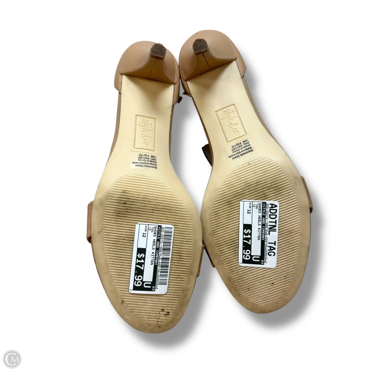 Shoes Heels Kitten By Style And Company In Tan, Size: 12