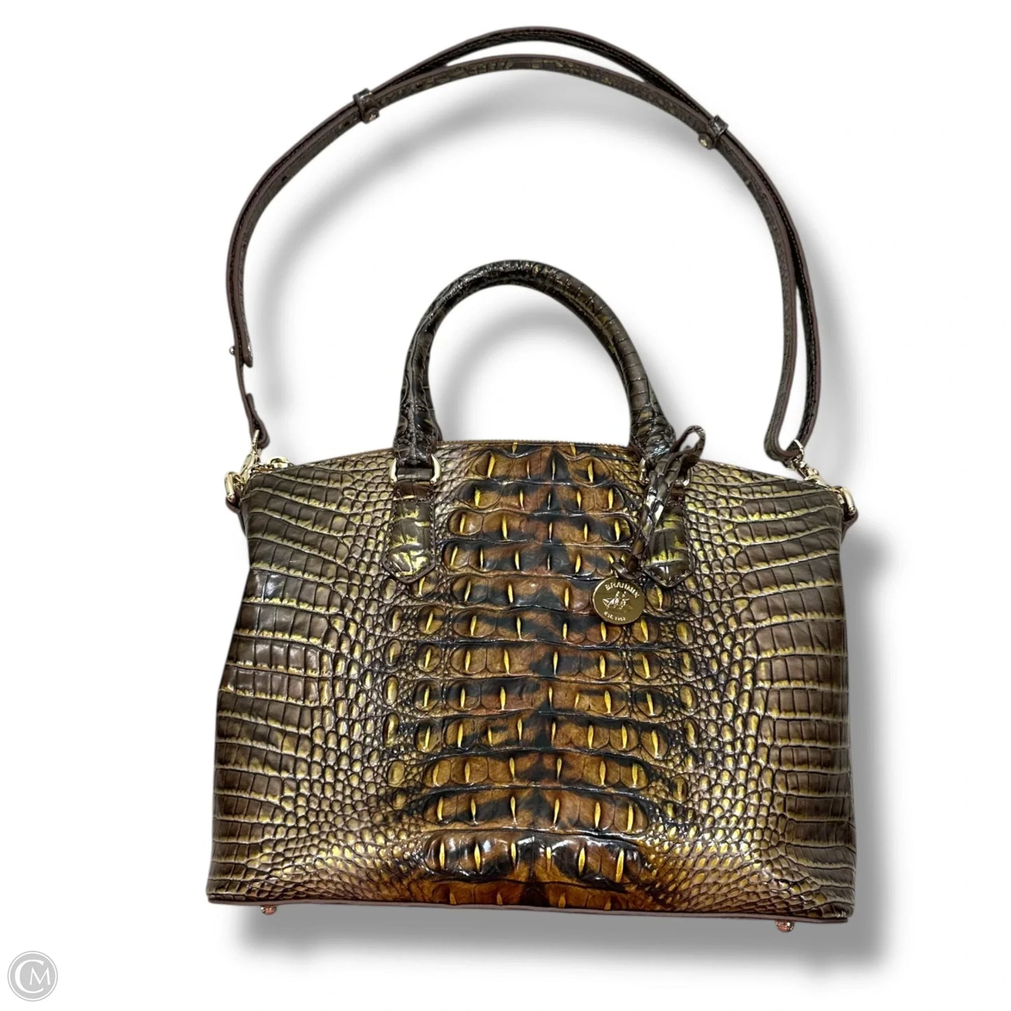 Duxbury Satchel - Instinct Ombre Melbourne Handbag Designer By Brahmin, Size: Small