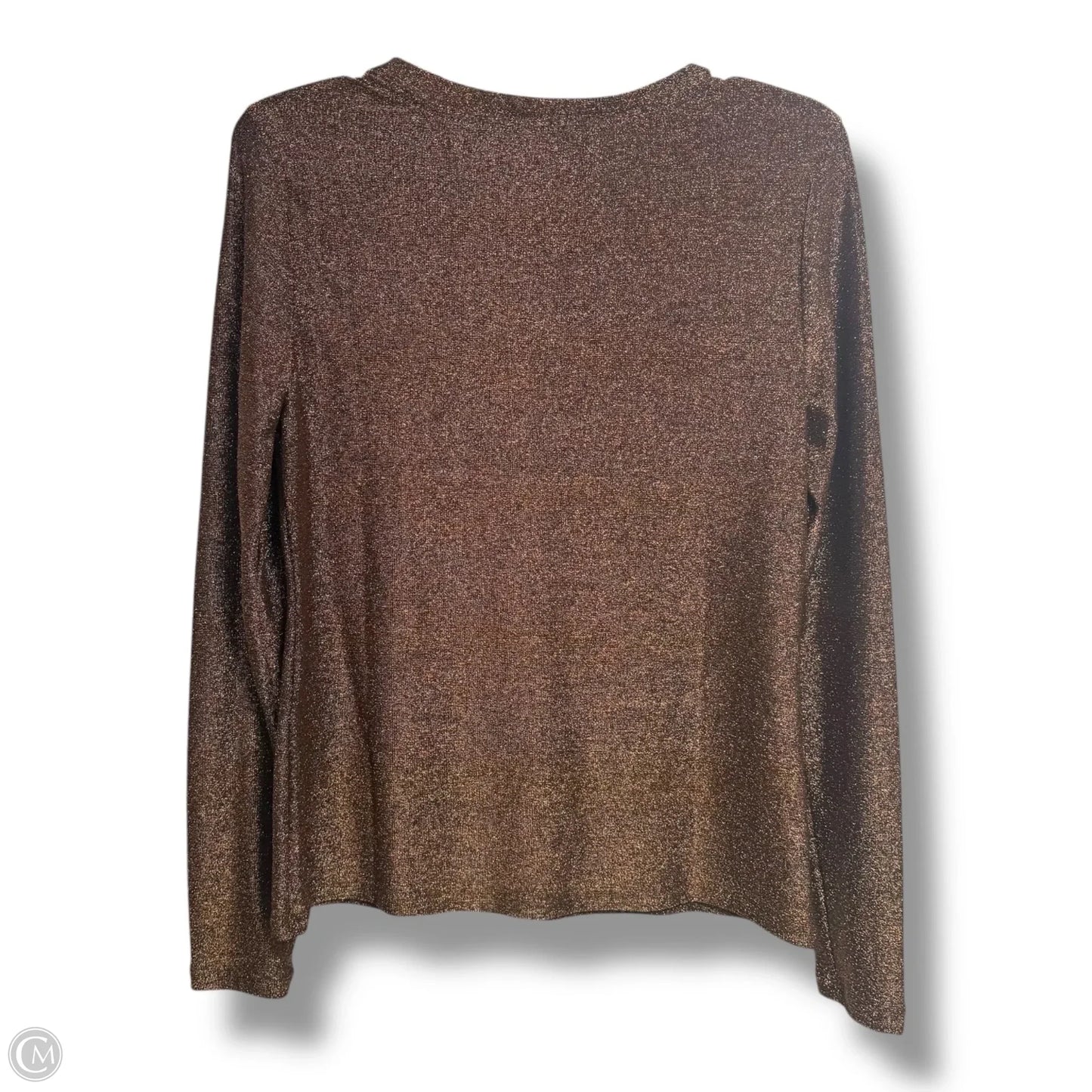Top Long Sleeve By White House Black Market In Bronze, Size: M