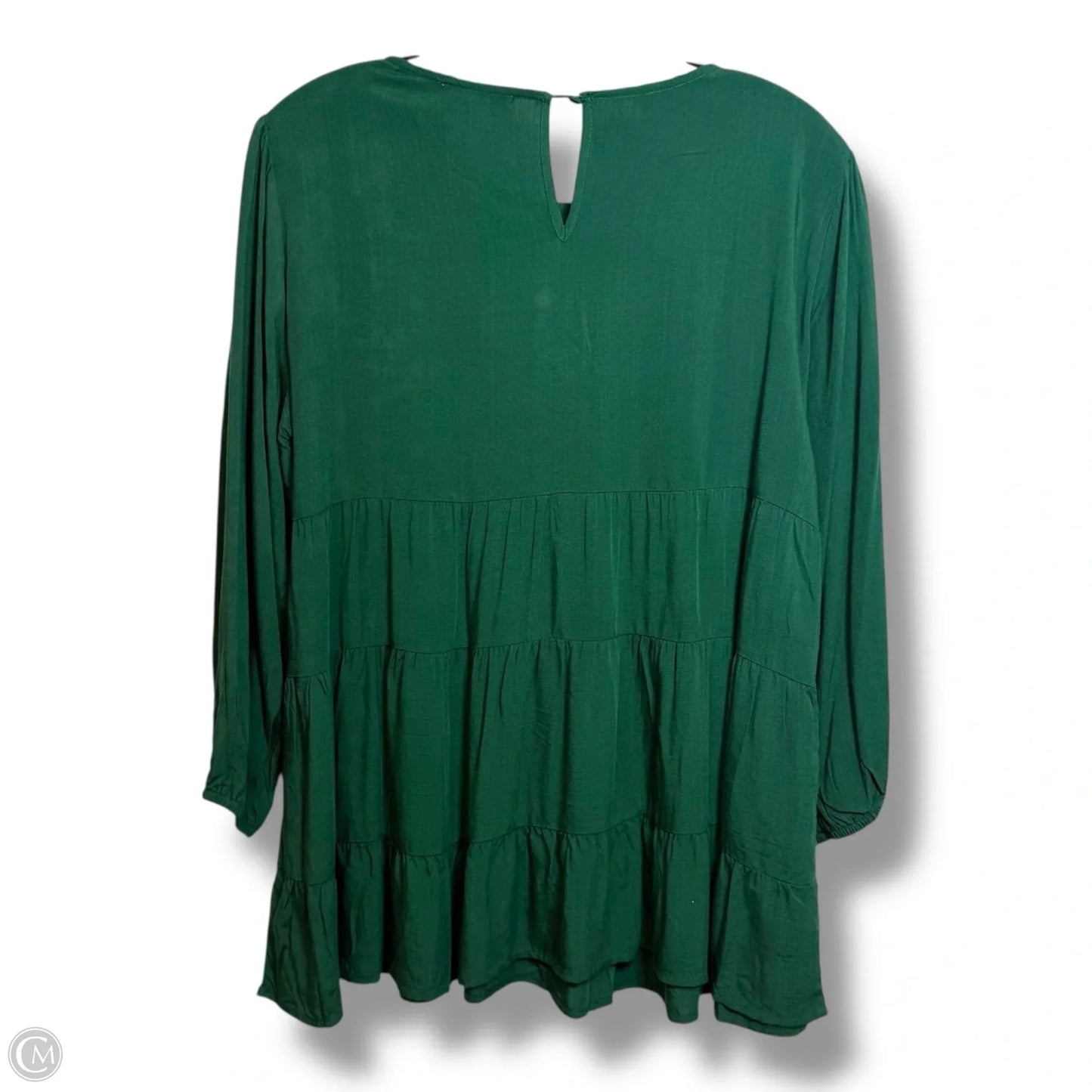 Top Long Sleeve By Andree By Unit In Green, Size: S