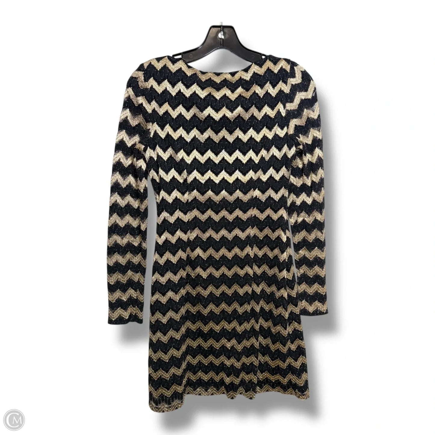 Dress Party Short By Nine West Apparel In Black & Gold, Size: 4