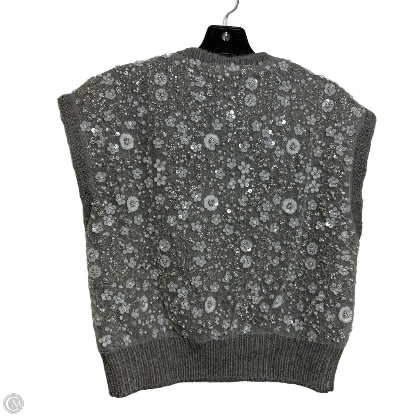Vest Sweater By Zara In Grey, Size: S
