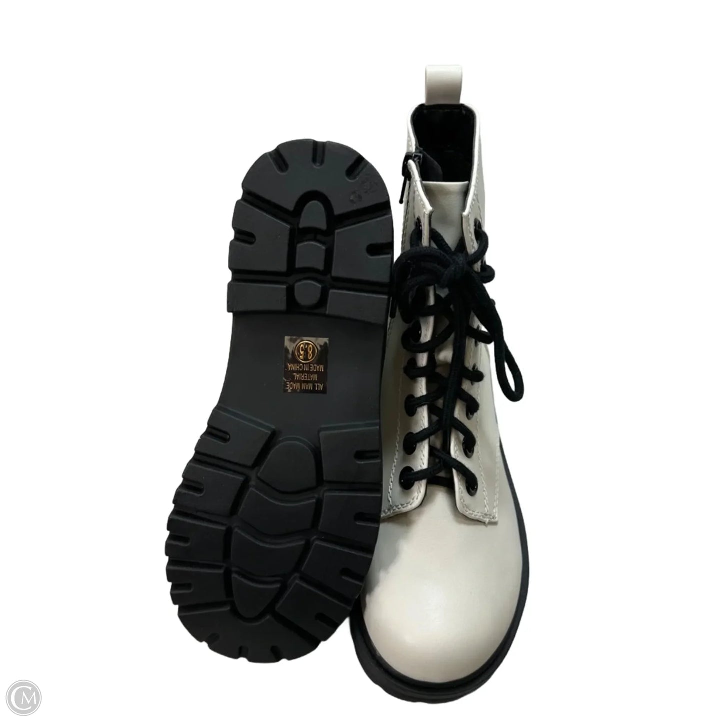 Boots Combat By Soda In White, Size: 8.5