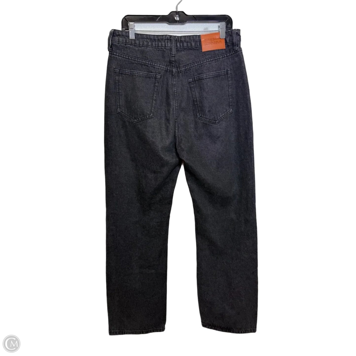 Jeans Straight By Princess Polly In Black Denim, Size: 10