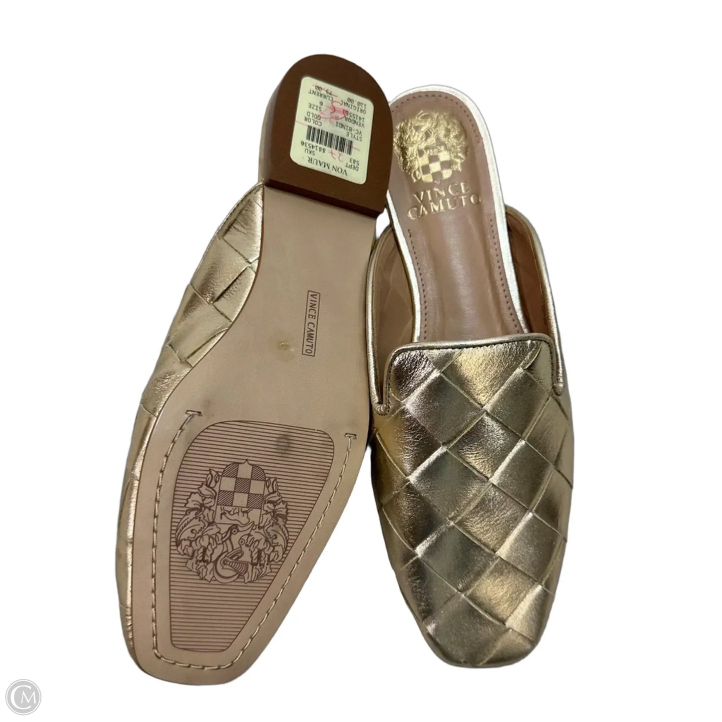 Shoes Flats By Vince Camuto In Gold, Size: 6