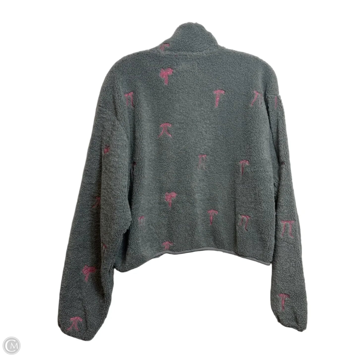 Jacket Faux Fur & Sherpa By Simply Southern In Grey, Size: M