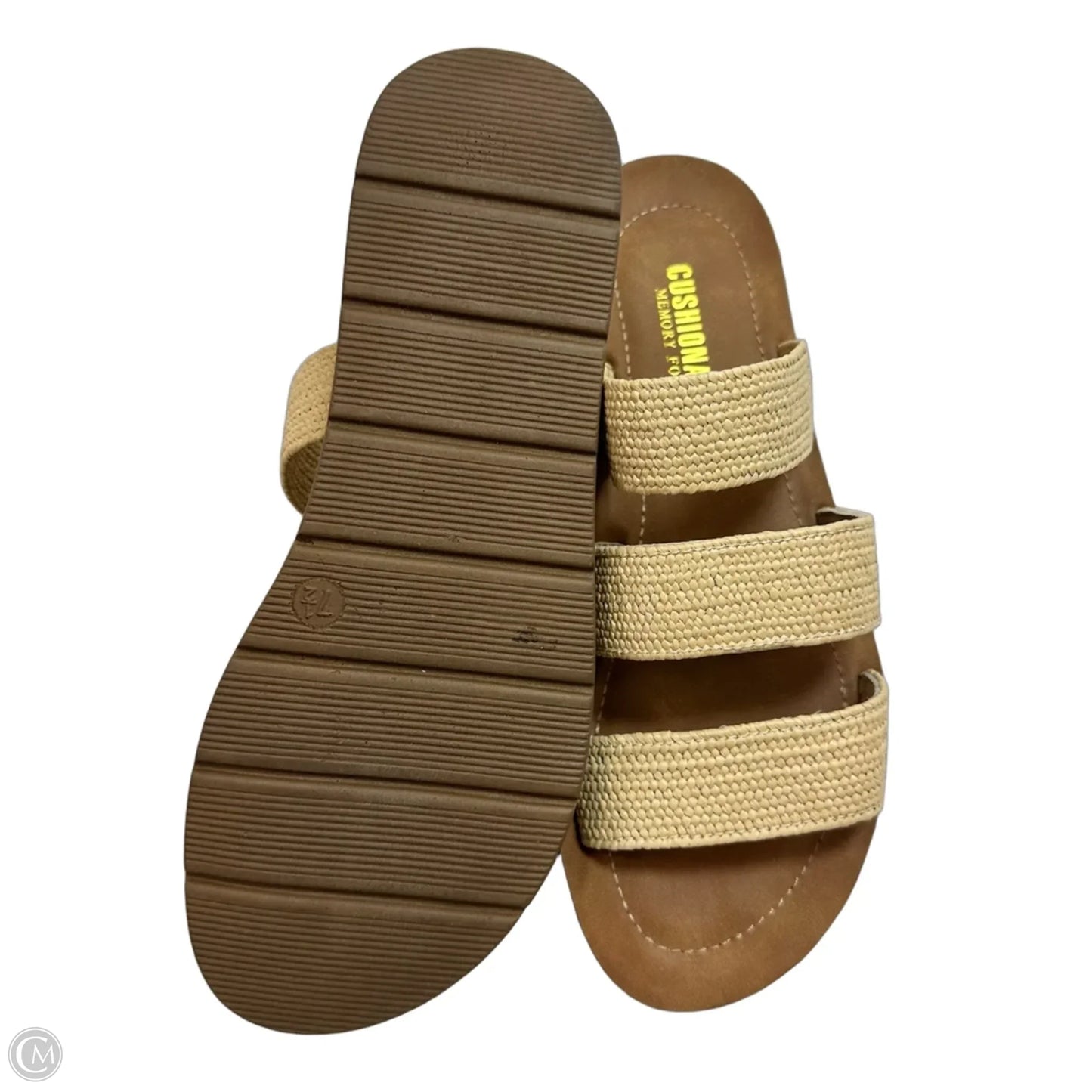 Sandals Flats By Cushionaire In Tan, Size: 7.5