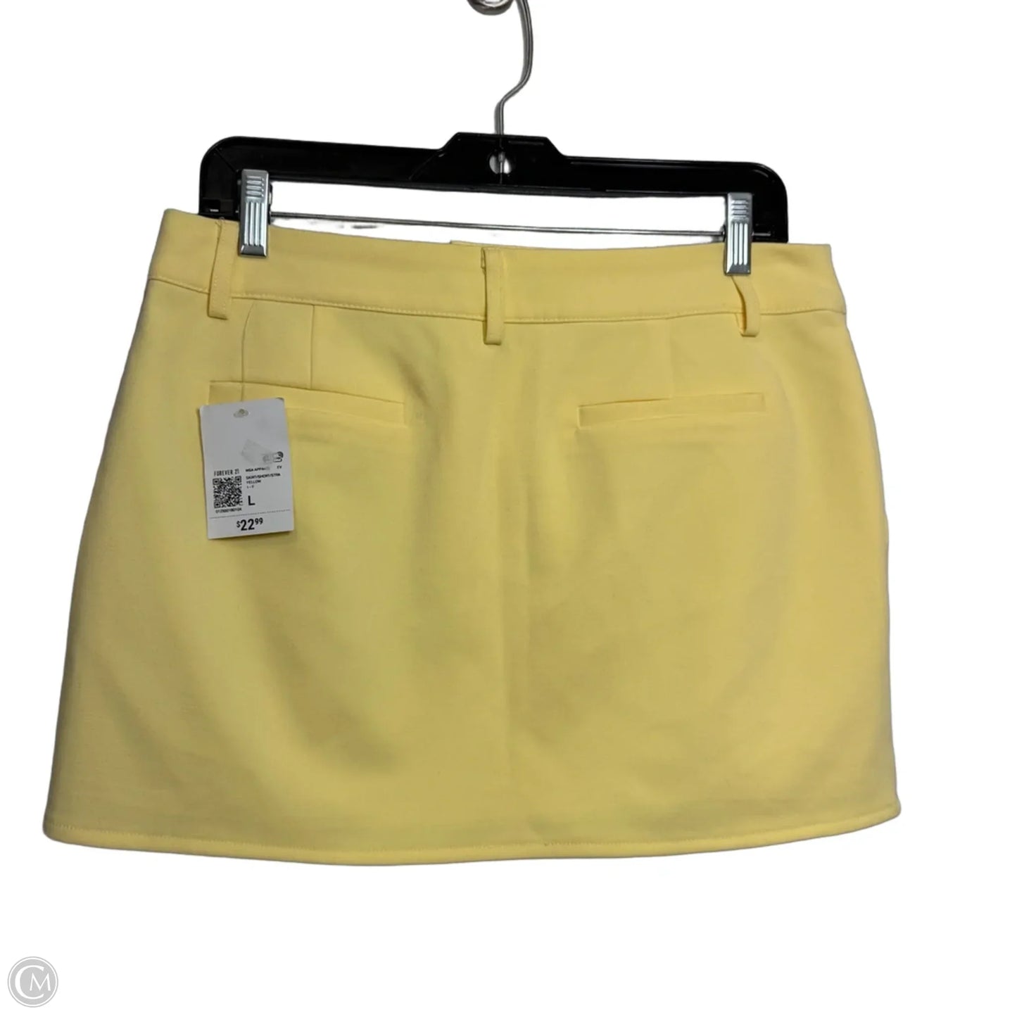 Skirt Mini & Short By Forever 21 In Yellow, Size: L