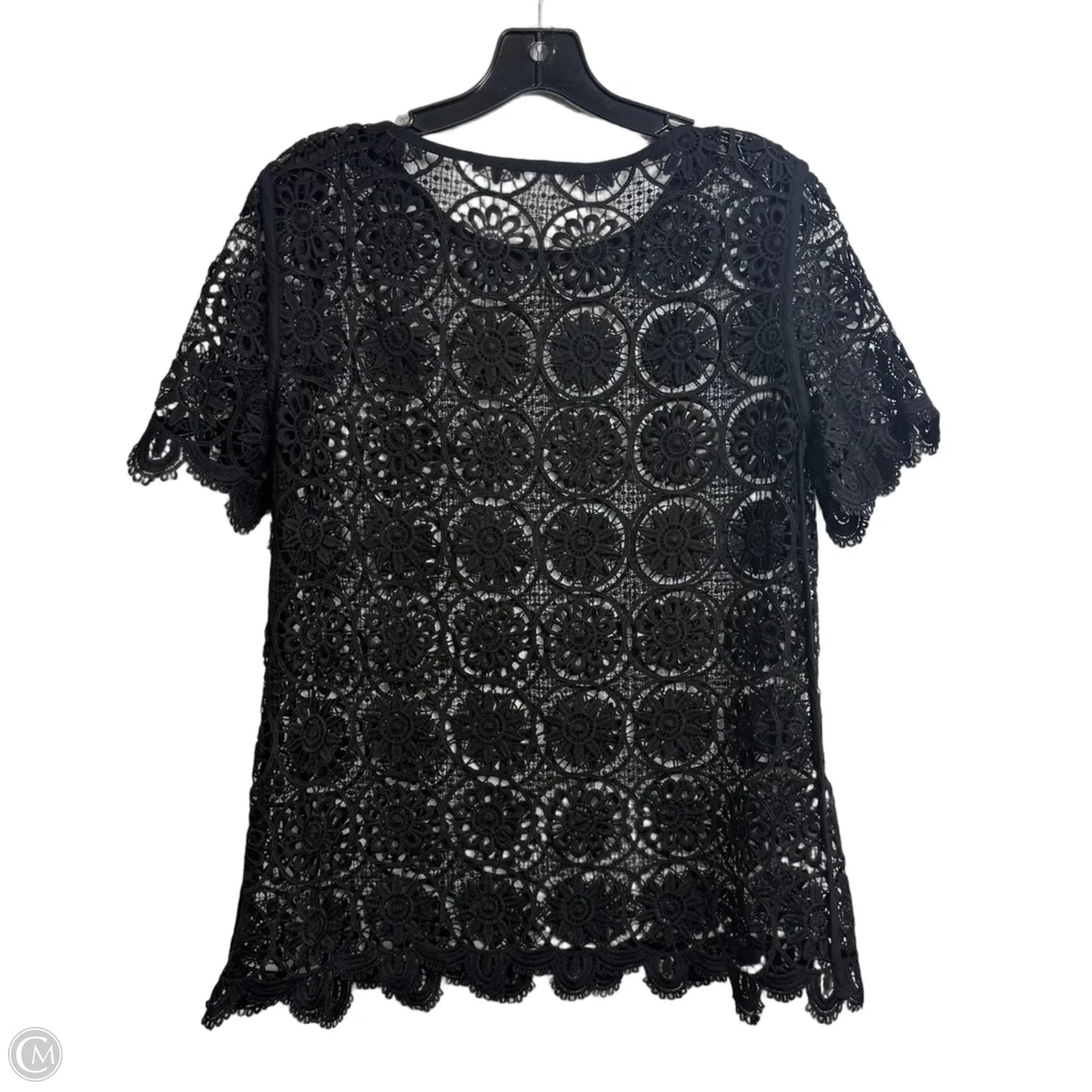 Top Short Sleeve By Clothes Mentor In Black, Size: M