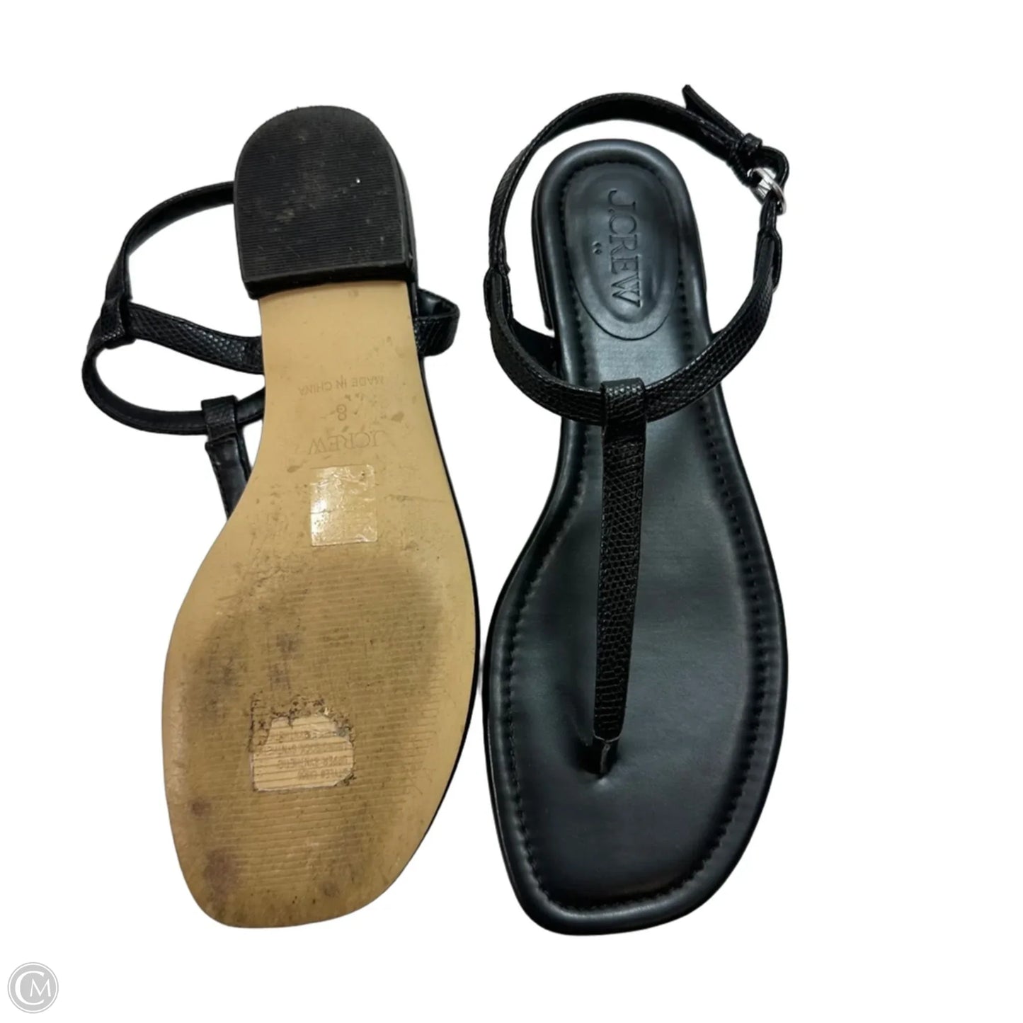 Sandals Flip Flops By J. Crew In Black, Size: 8