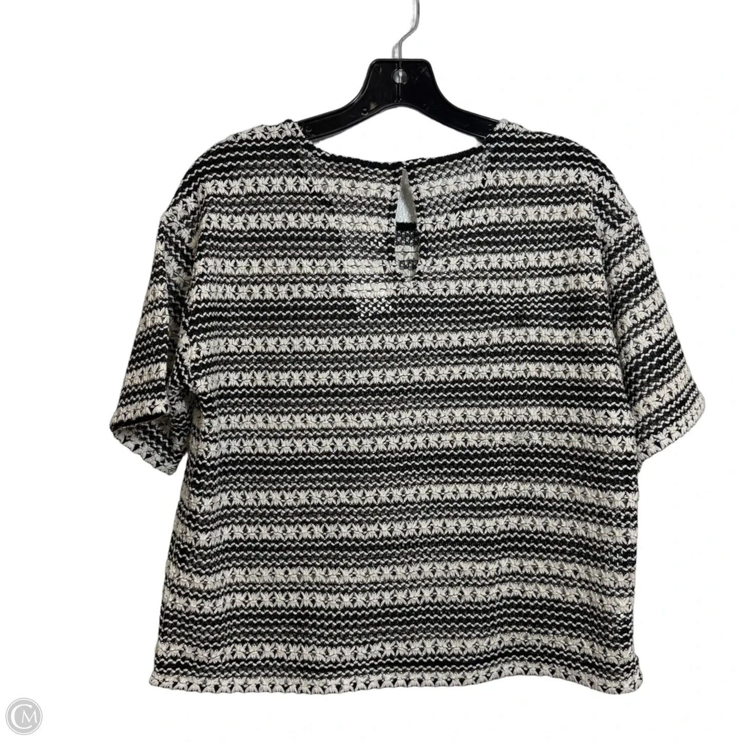 Top Short Sleeve By Loft In Black, Size: S