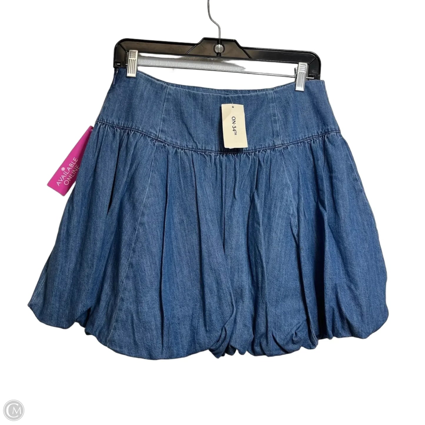 Skirt Maxi By On 34th In Blue Denim, Size: 8