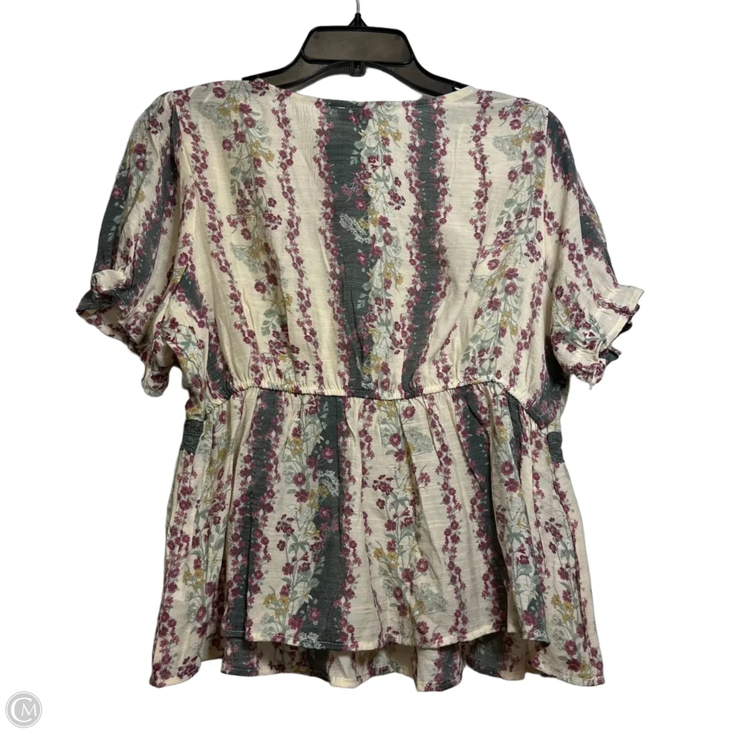 Top Short Sleeve By Francesca’s In Floral Print, Size: Xl