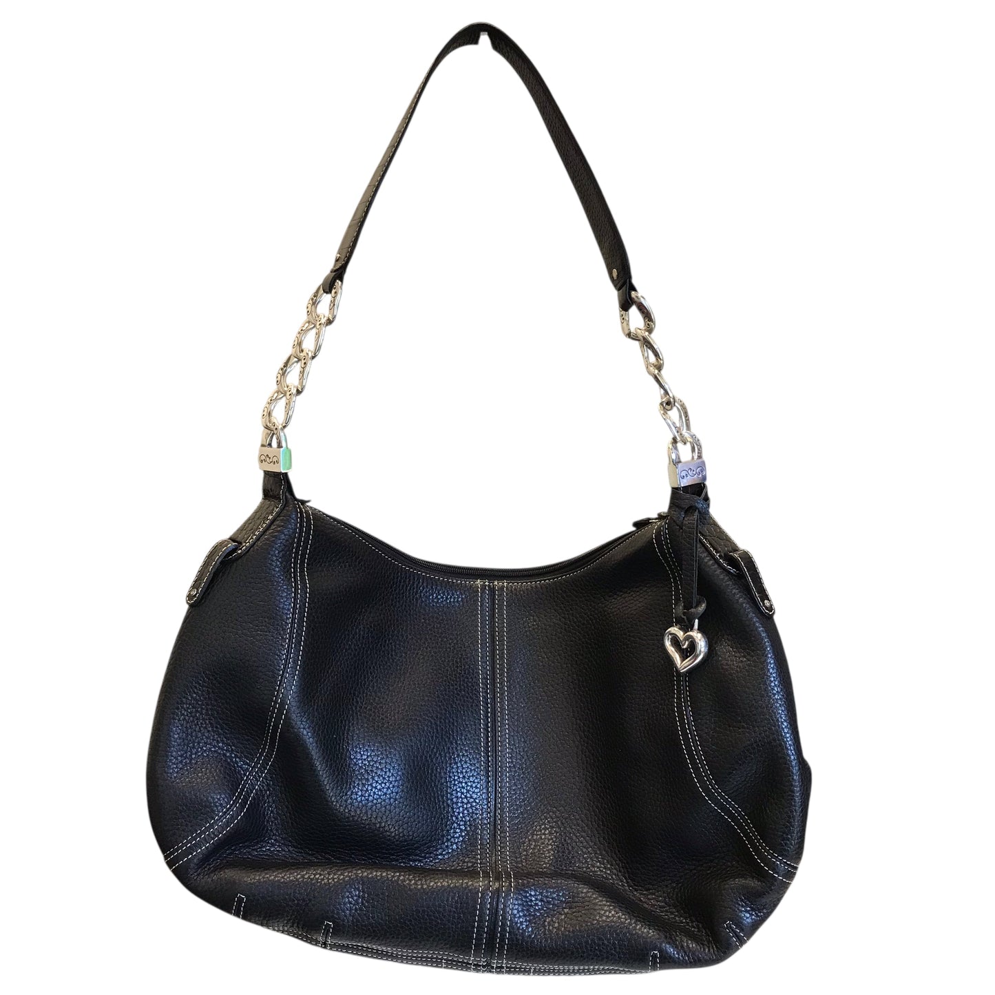 Handbag Leather By Brighton In Black, Size:Medium