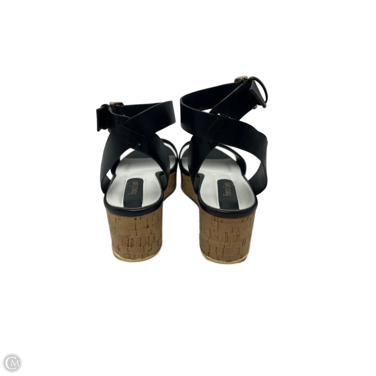 Sandals Heels Platform By Franco Sarto In Black, Size: 9