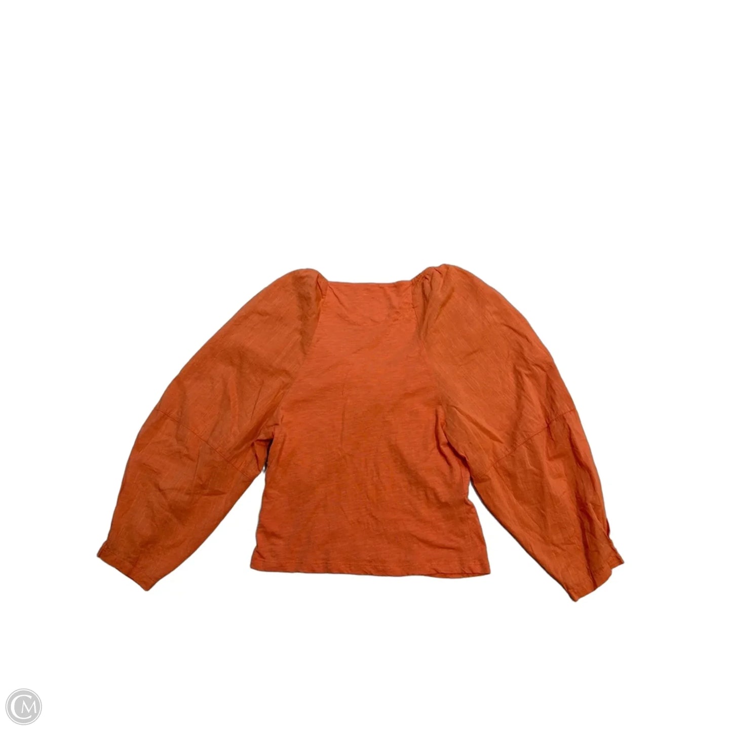 Top Long Sleeve By Anthropologie In Orange, Size: M