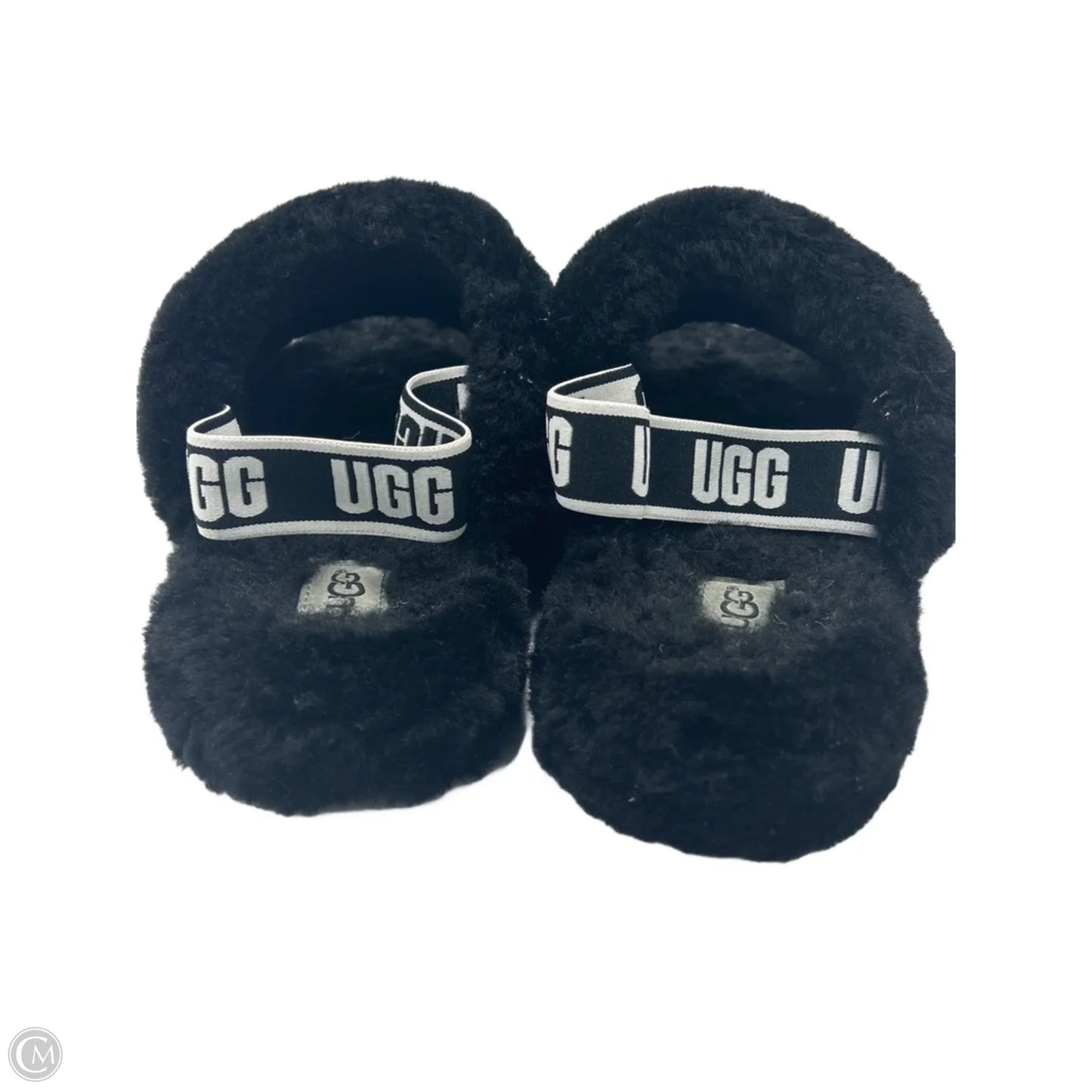 Slippers Designer By Ugg In Black, Size: 6