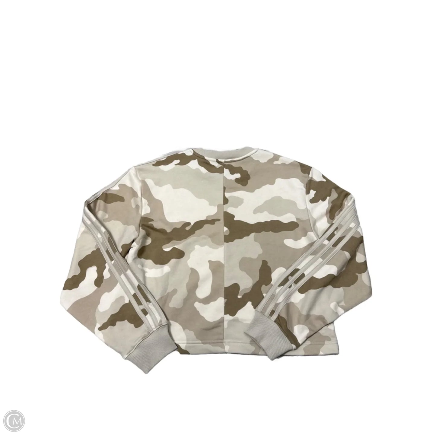 Athletic Sweatshirt Crewneck By Adidas In Cream & Tan, Size: S