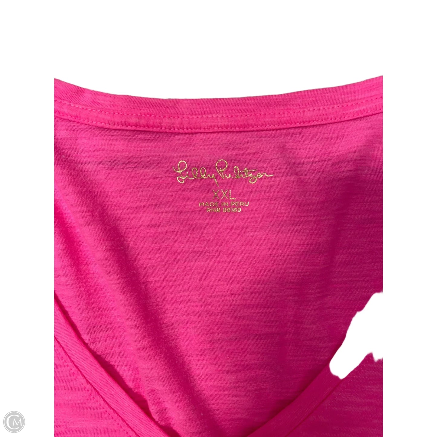 Top Short Sleeve Designer By Lilly Pulitzer In Pink, Size: Xxl