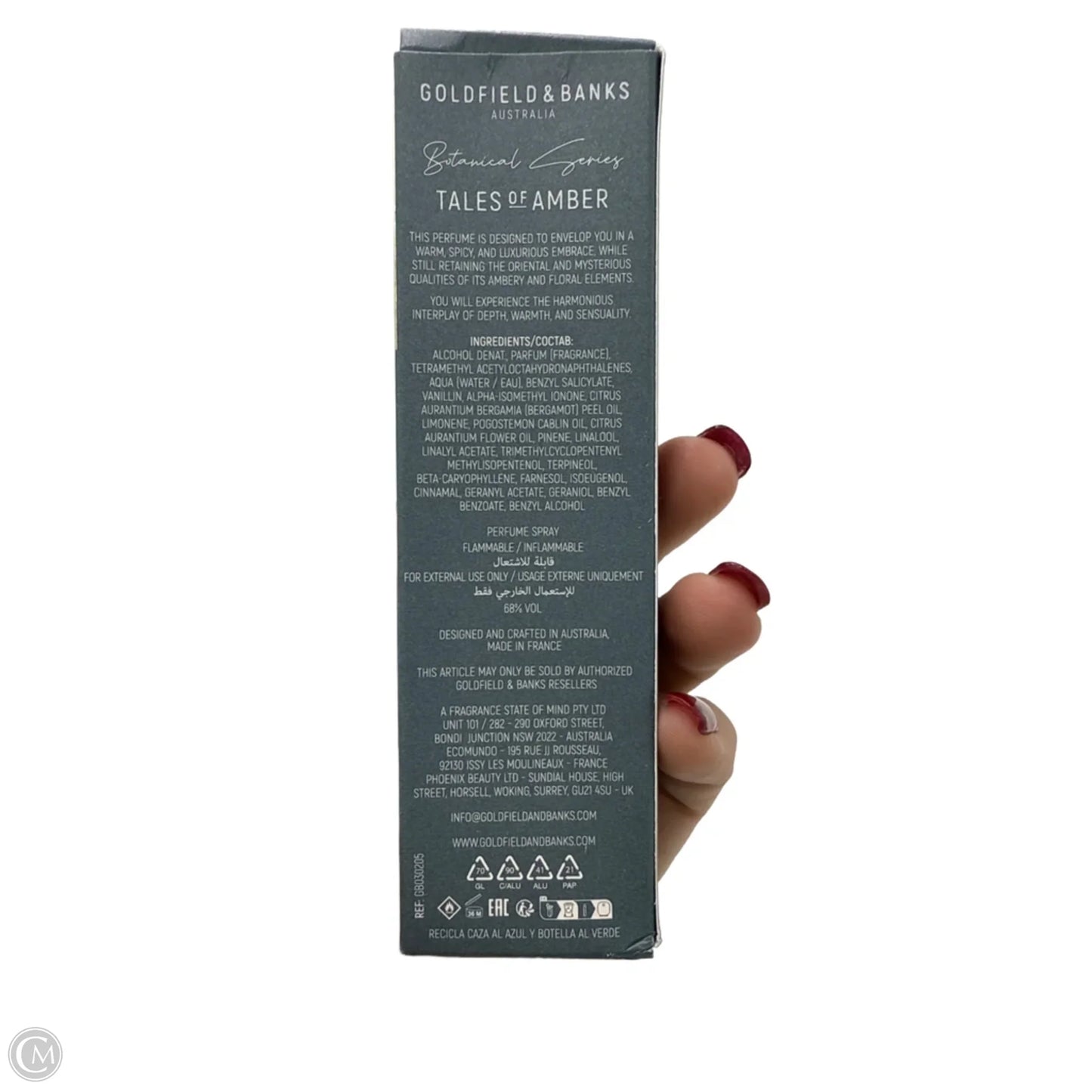 Tales of Amber Travel Designer Fragrance By Goldfield & Banks