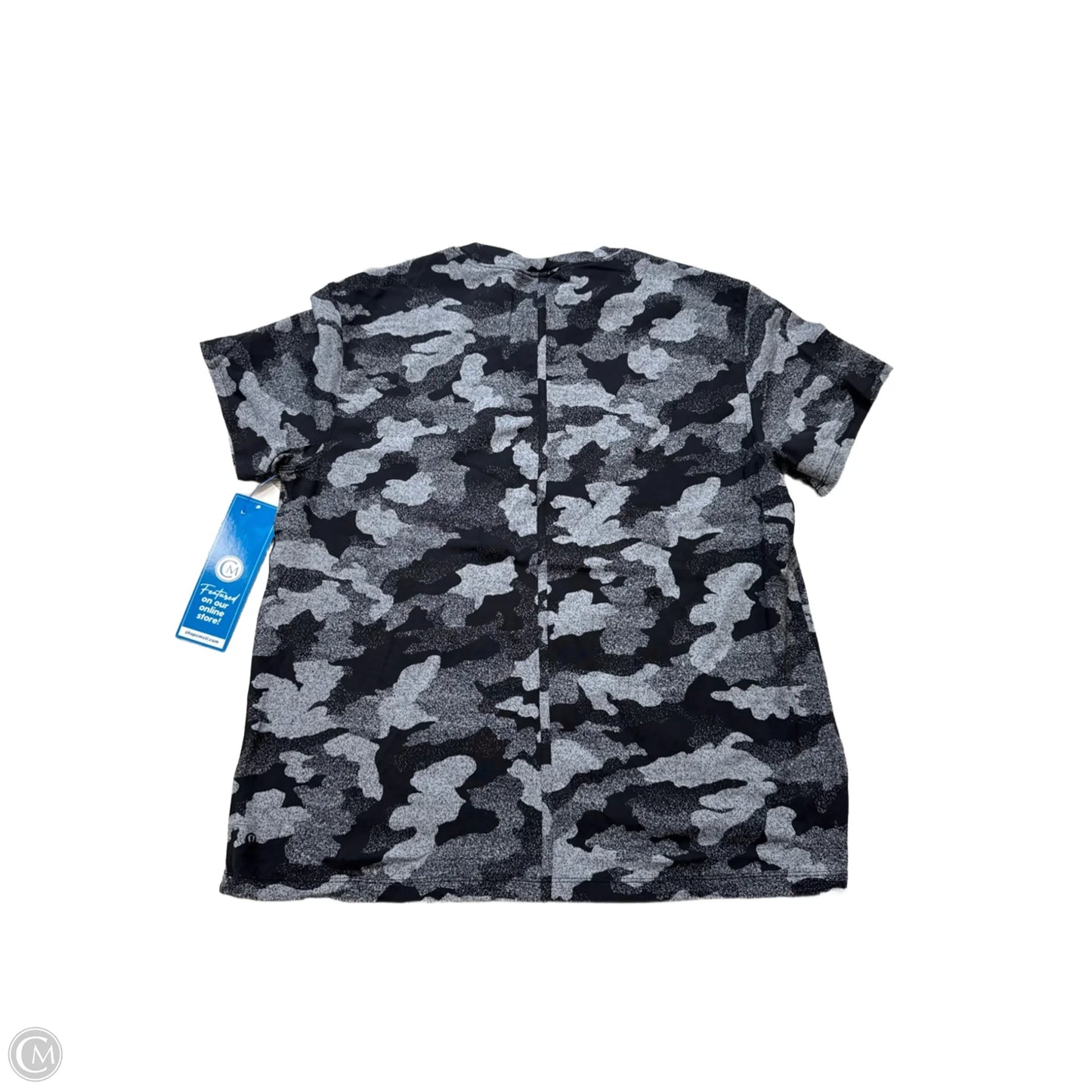 Athletic Top Short Sleeve By Lululemon In Camouflage Print, Size: M