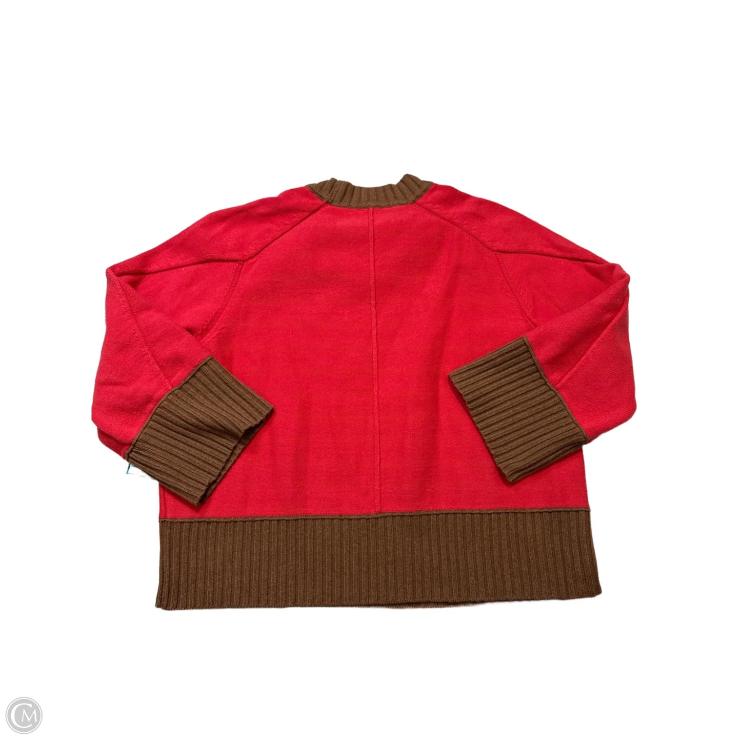 Sweater By Maeve In Brown & Red, Size: M