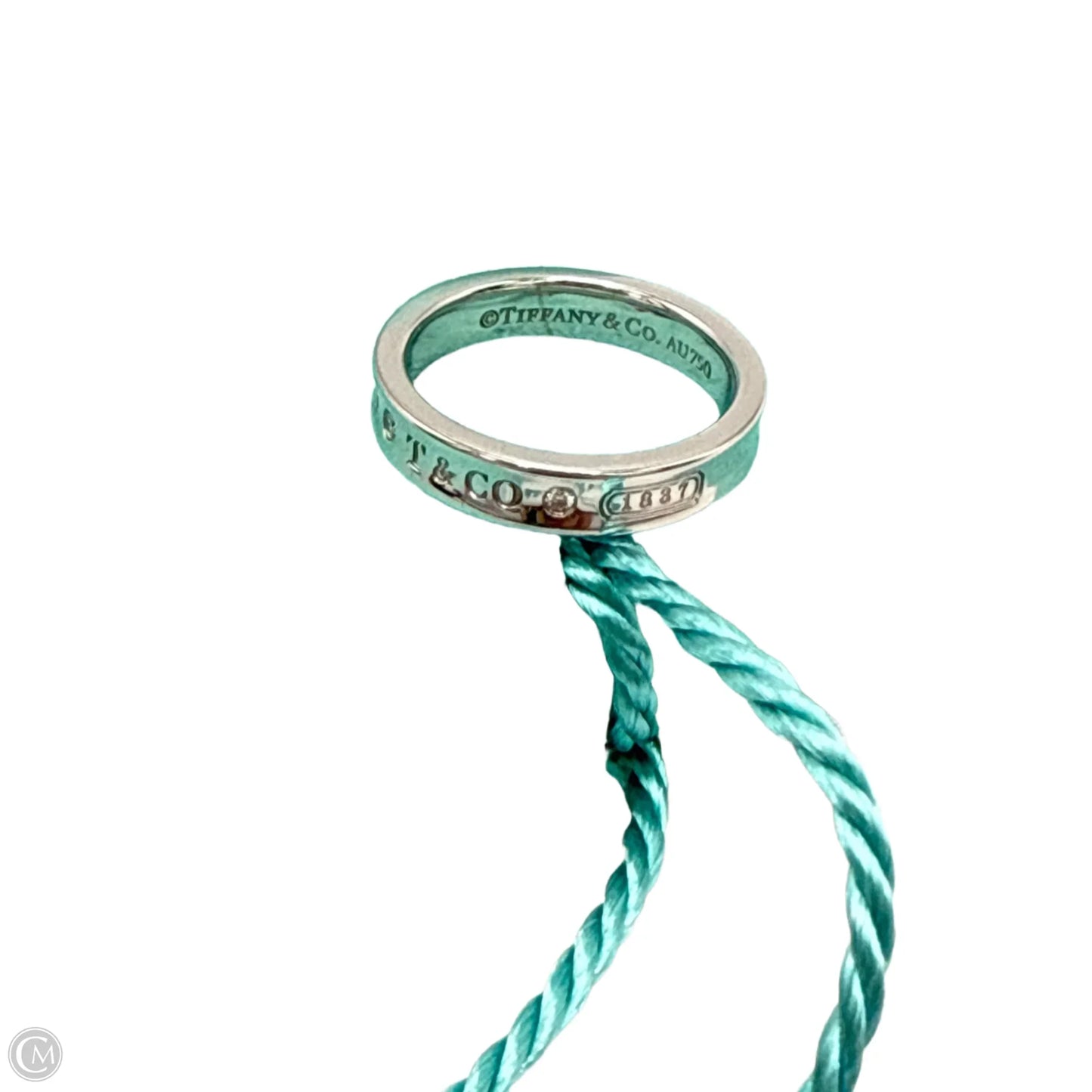 Tiffany & Company 18K White Gold w/ Diamonds 1837 Luxury Ring, Size: 6