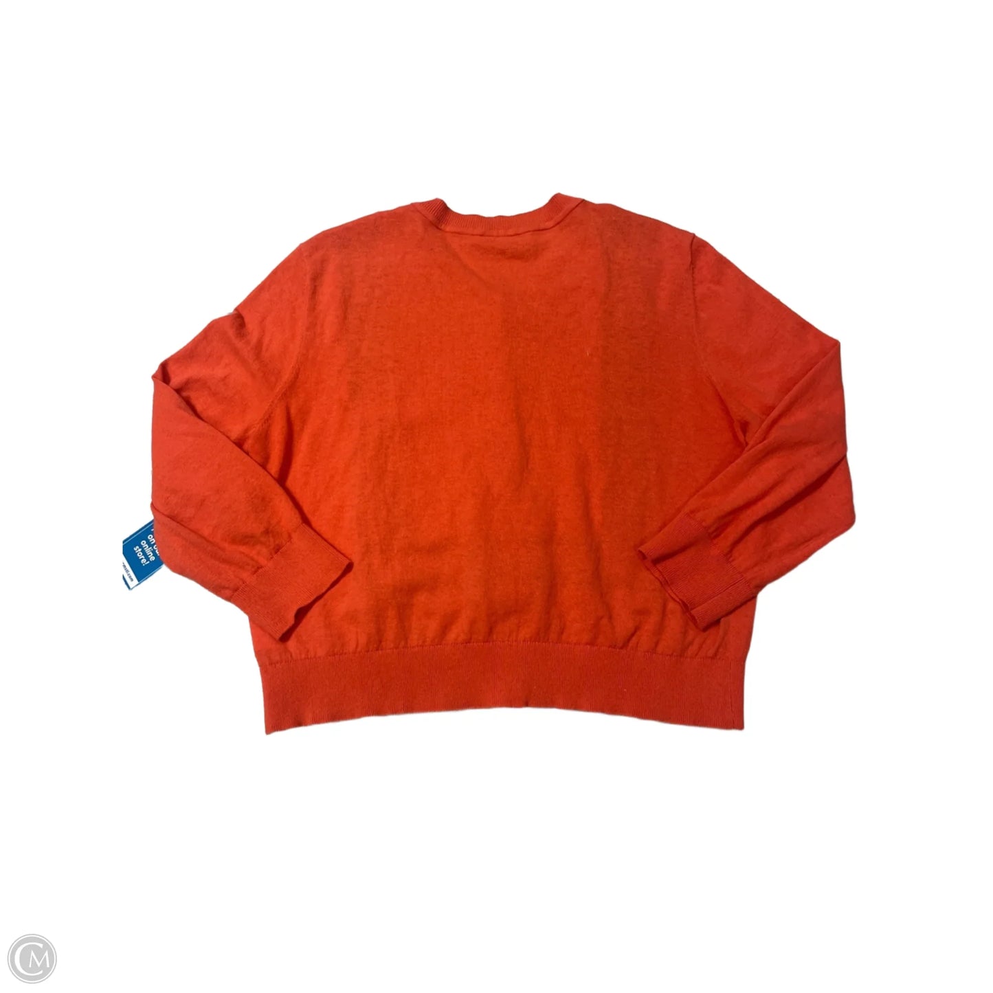 Sweater Cardigan Designer By Tory Burch In Orange, Size: Xl