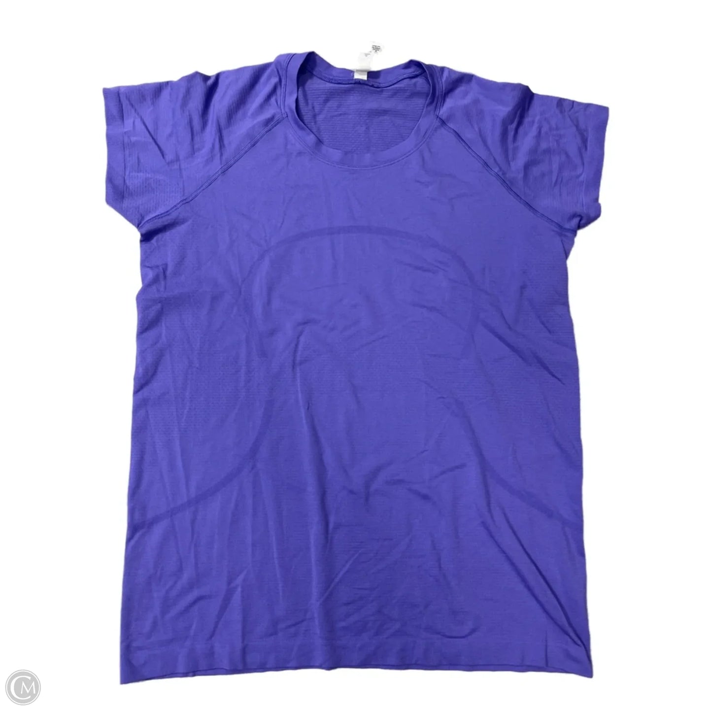 Athletic Top Short Sleeve By Lululemon In Purple, Size: L