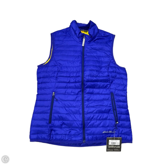 New! Vest Puffer & Quilted By Eddie Bauer In Purple, Size: S
