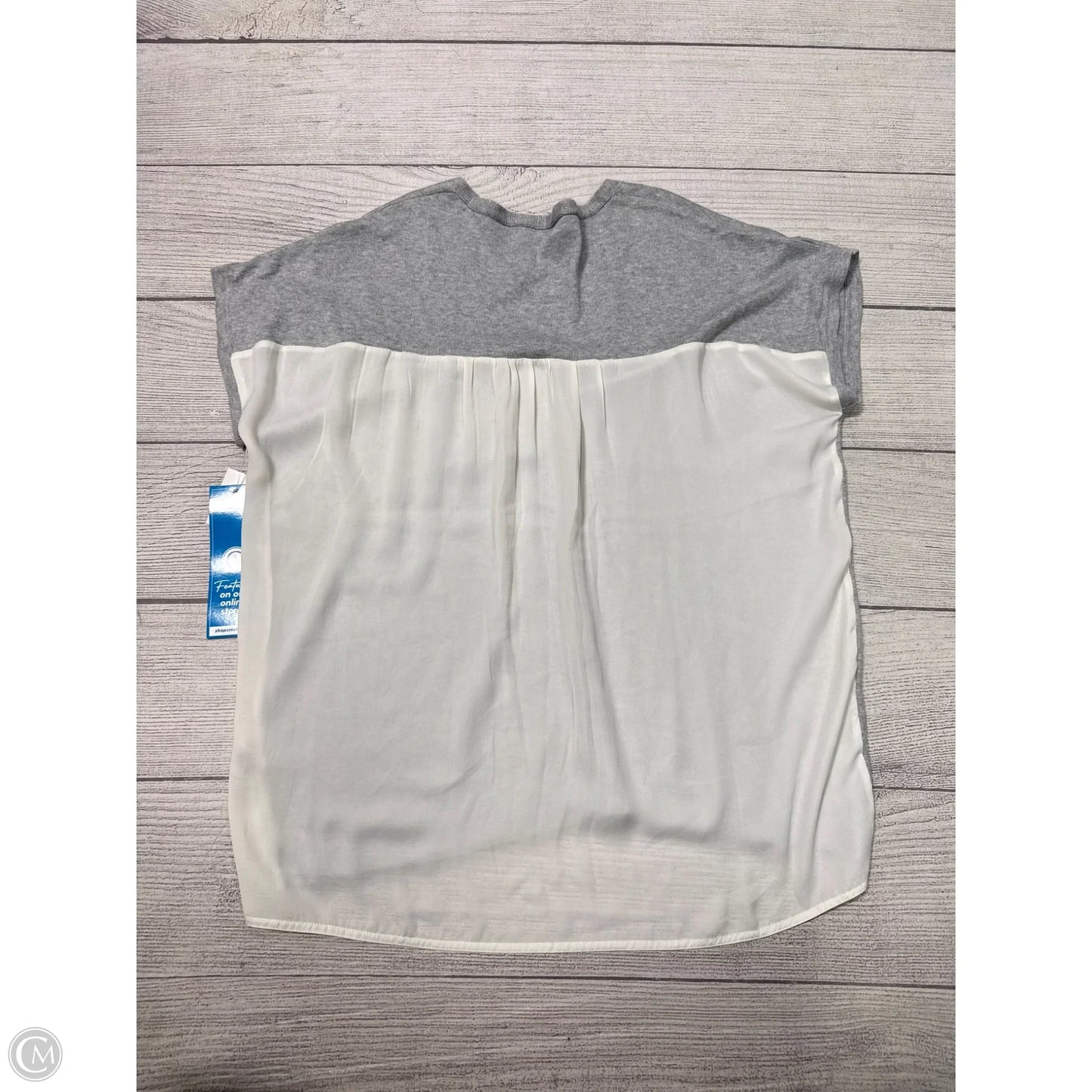 Top Sleeveless By Vince Camuto In Grey & White, Size: Xl