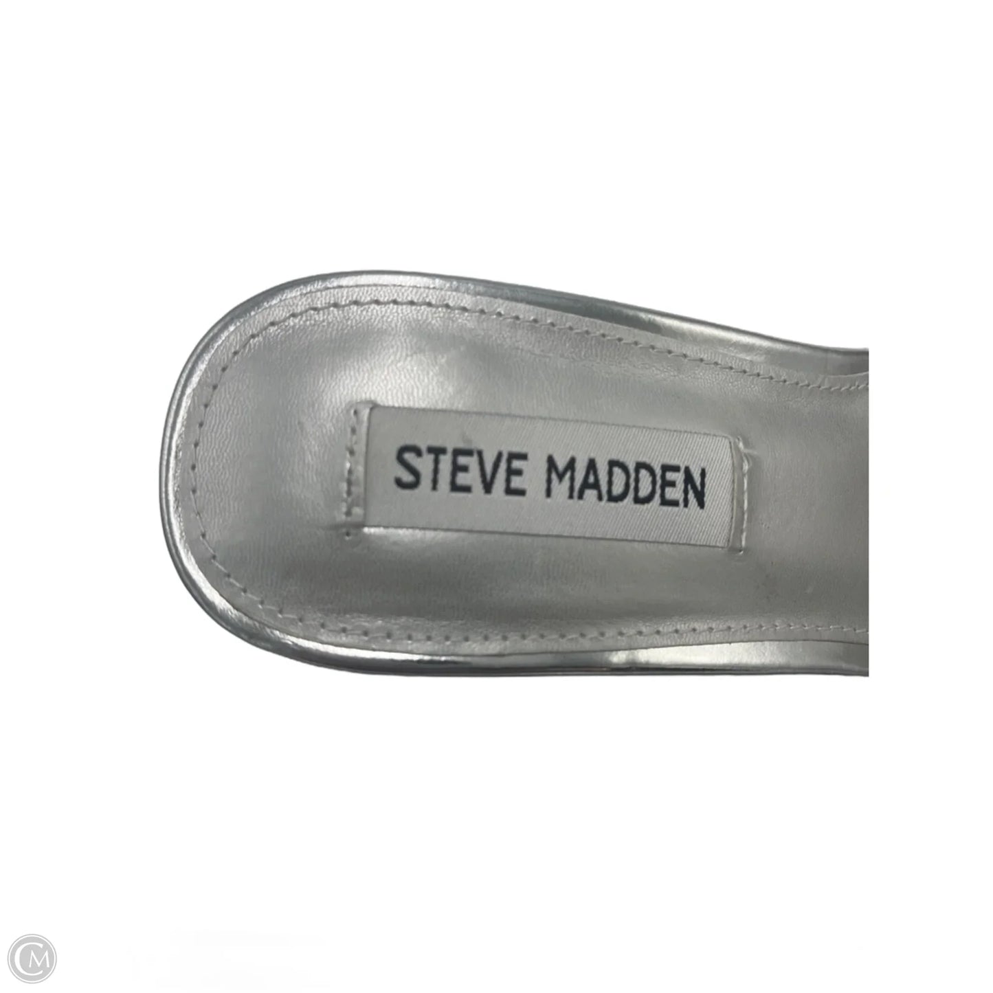 Shoes Heels Kitten By Steve Madden In Silver, Size: 7