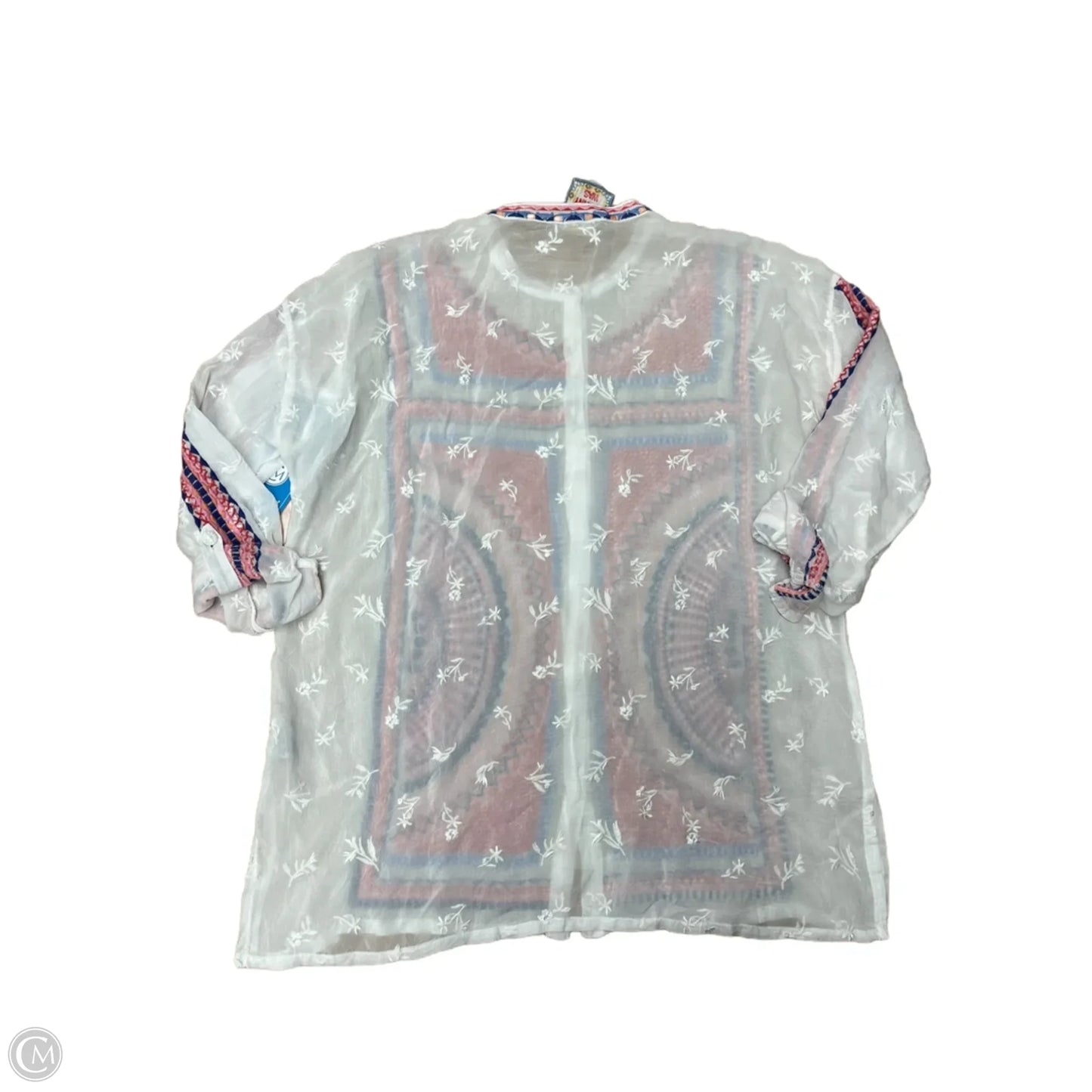 Top 3/4 Sleeve By Johnny Was In Multi-colored, Size: Xs