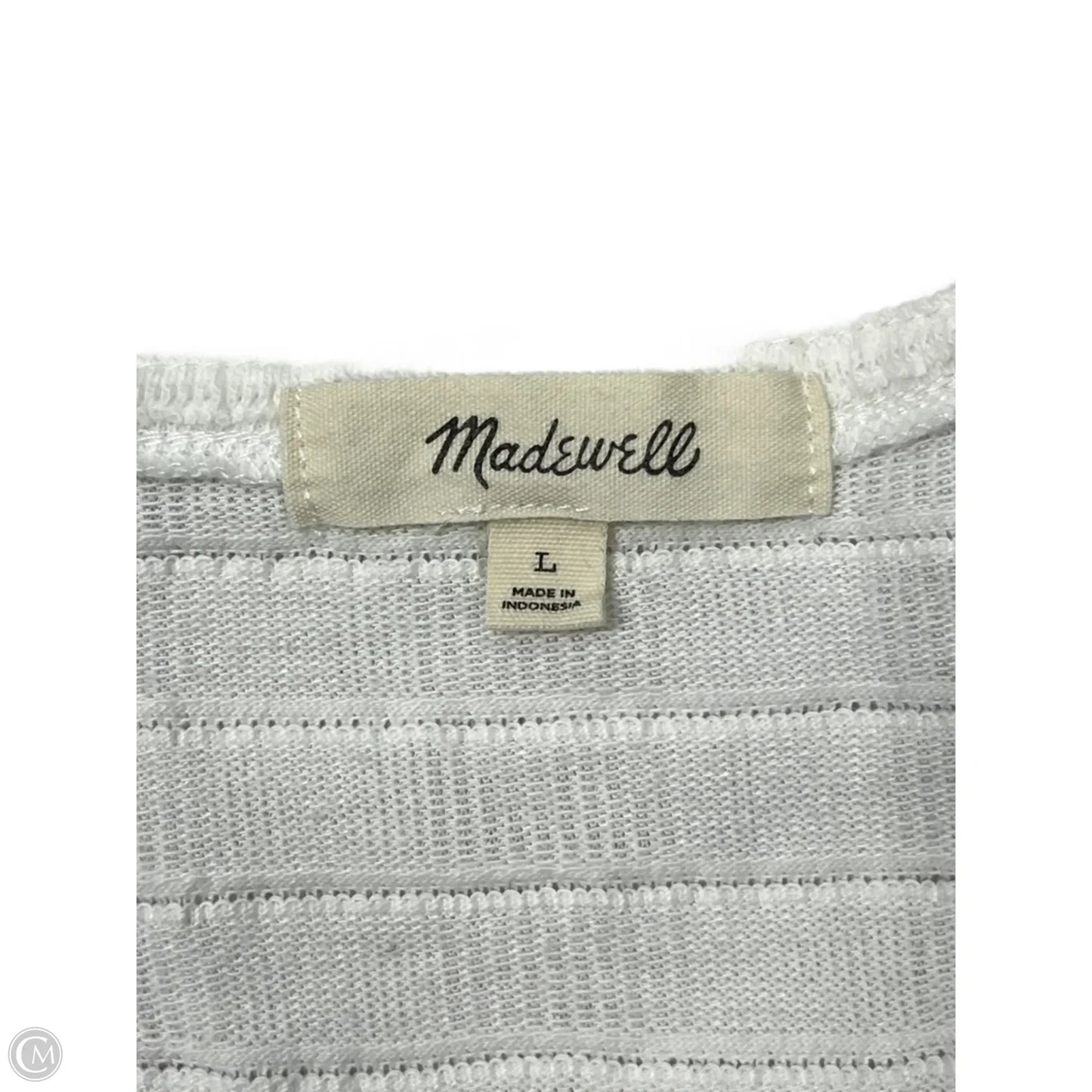 Top Short Sleeve By Madewell In White, Size: L