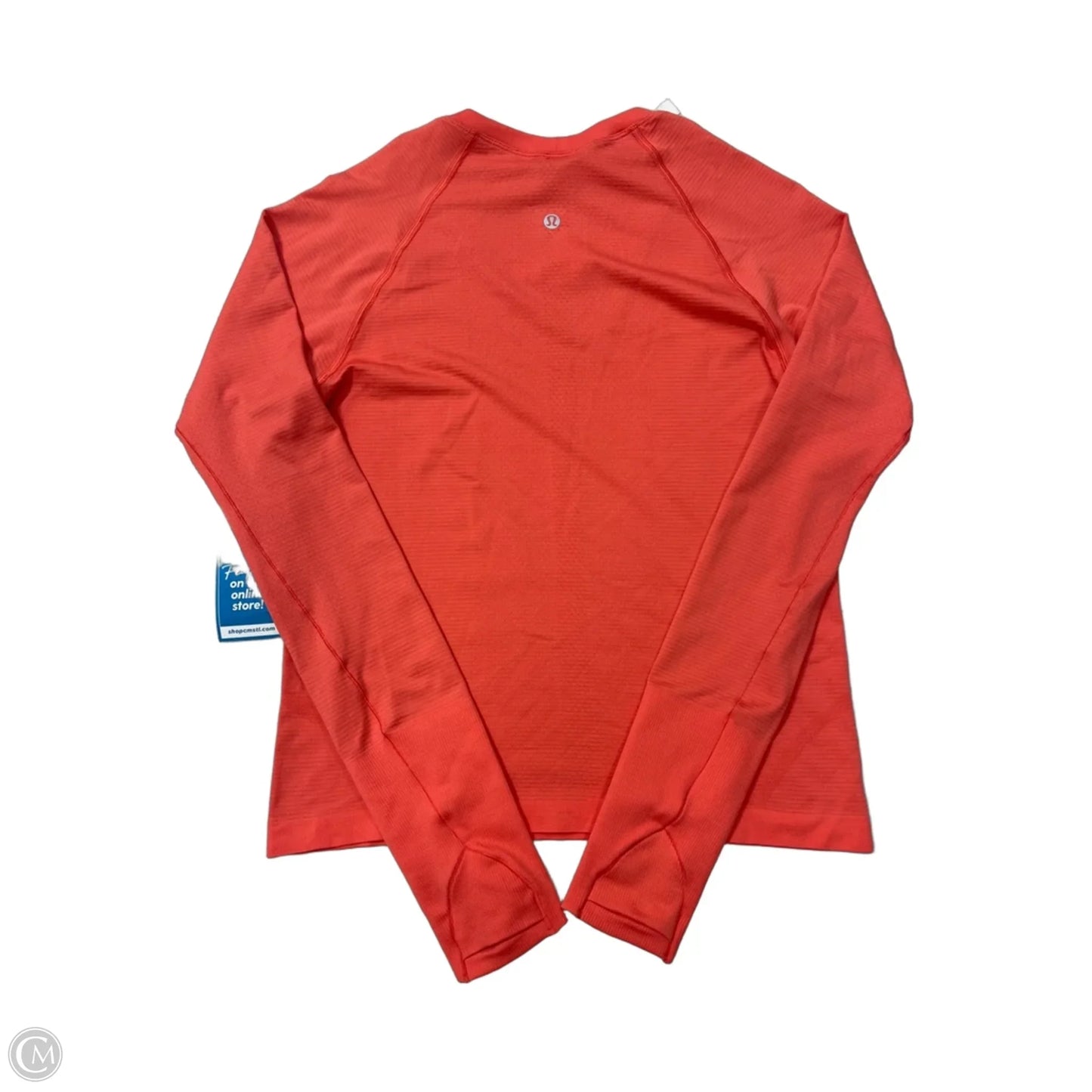 Athletic Top Long Sleeve Crewneck By Lululemon In Orange, Size: M