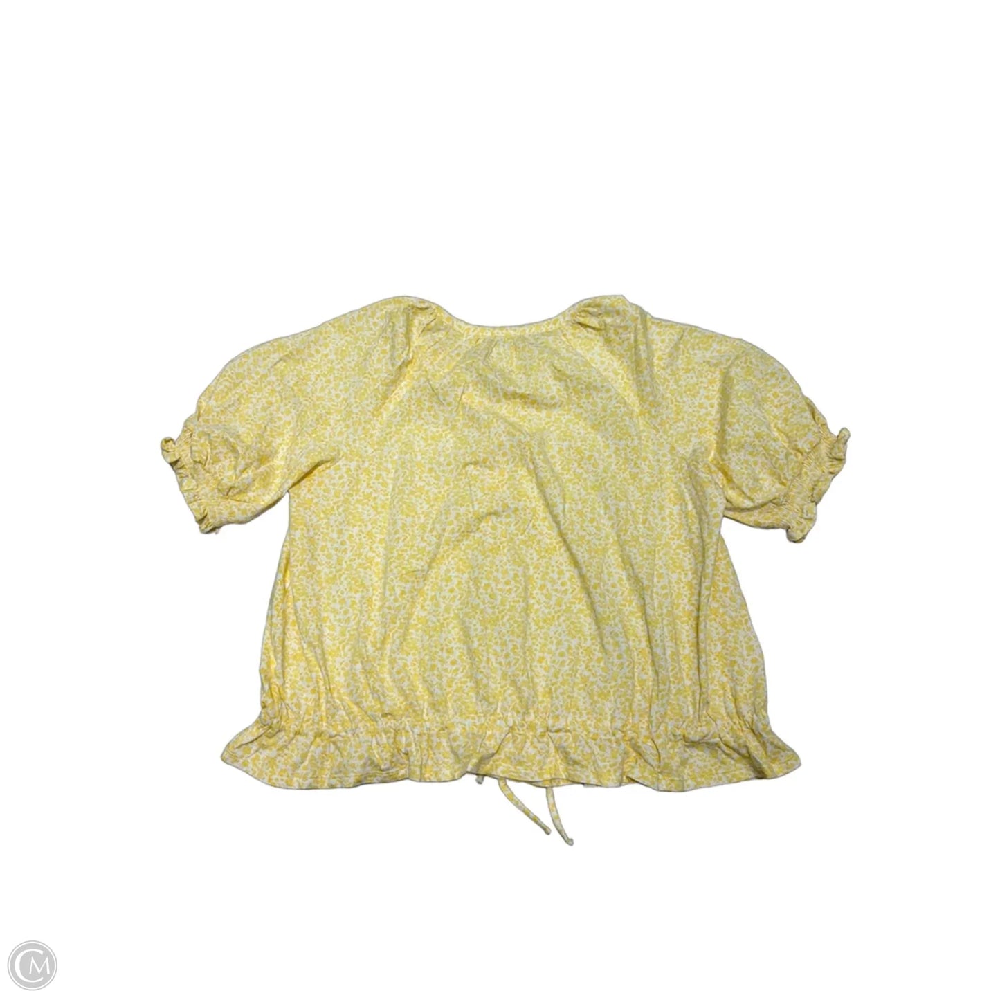 New! Top Short Sleeve By Lands End In Yellow, Size: 1x