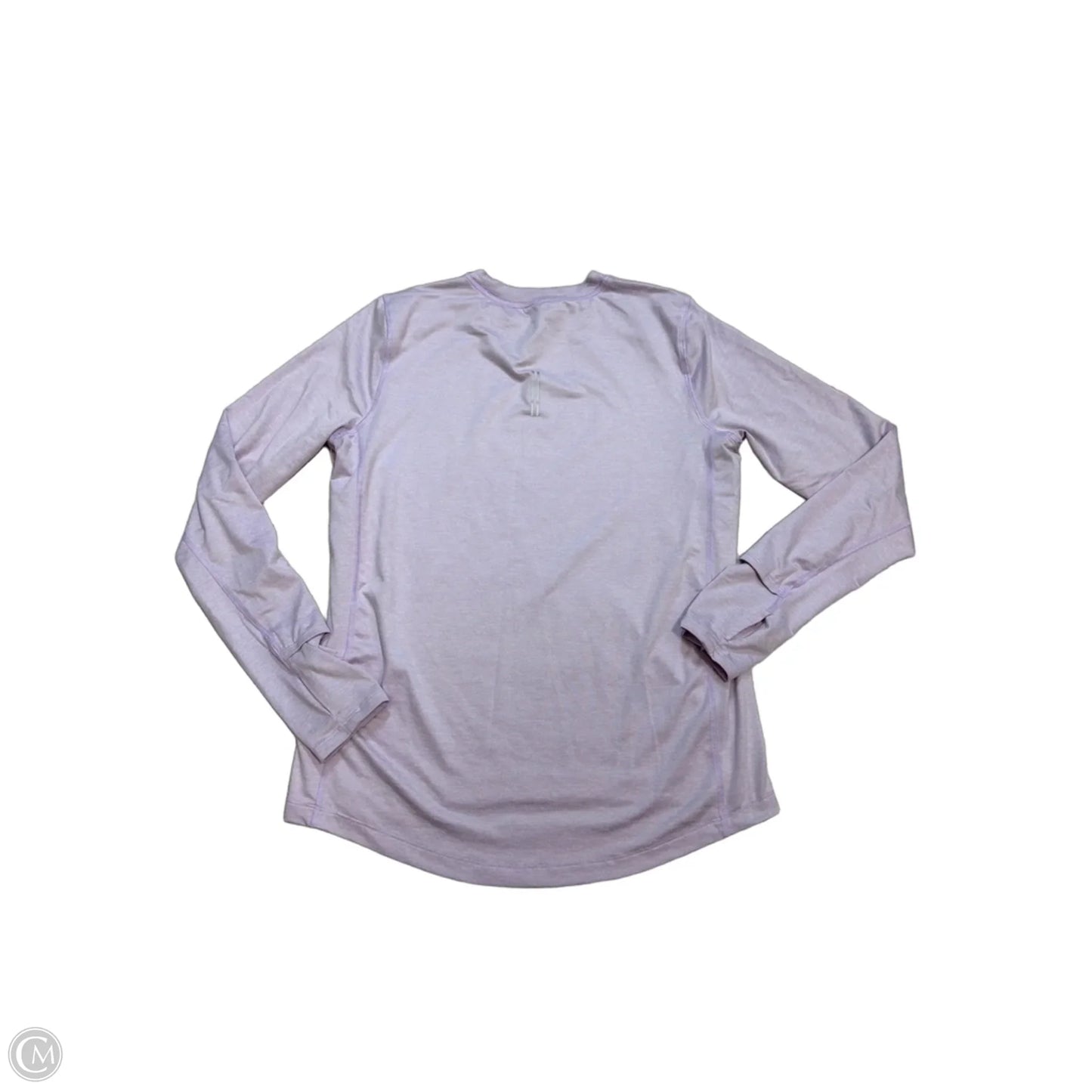 Athletic Top Long Sleeve Collar By Nike In Purple, Size: S